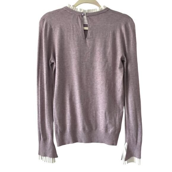 Vila Milano Purple Sweater Size Medium Ruffles - Picture 5 of 7